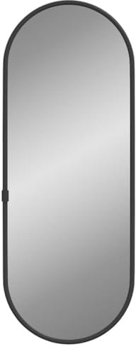 vidaXL Wandspiegel Flurspiegel Spiegel Badspiegel Hängespiegel Dekospiegel Schminkspiegel Badezimmer Garderobe Flur Schwarz 40x15cm Oval
