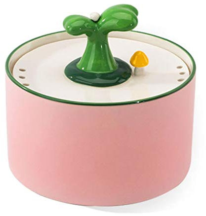 BOBOBH Dispensador de Agua Rosa Dispensador de Agua de Filtro silencioso de Flujo de cerámica, diseño de circulación automática
