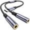 MOSWAG Adaptateur USB C vers Jack 3,5 mm, Adaptateur Double Jack USB C, Splitter Type C vers 3.5mm Écouteur Câble Compatible avec Pixel 7 6 Pro 5, Galaxy S23 S22 S21, 16 Pro Max/16 Pro