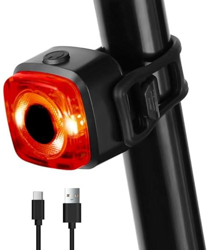 Fahrrad Rücklicht LED Fahrradlicht StVZO Zugelassen,USB-aufladbar & wasserdicht LED Fahrrad Licht,bis zu 4 Stunden Leuchtdauer