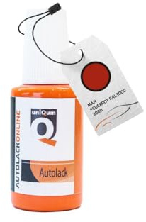 uniQum Autolack Lackstift fürs Auto für MAN FEUERROT RAL3000 3000 Autolack Reparatur 30 ml