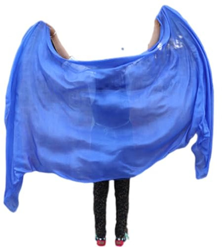 QSCTYG Frauen Bauchtanz Schleier Seidenschleier for den Bauchtanz, Handschal, einfarbig, Purpe, Tänzerin, Kostümzubehör, Weiß, Grün 52 (Color : 02, Size : 270x114cm-Adults)