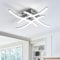 Dorlink Deckenlampe LED Modern, Deckenlampe Schlafzimmer 24W 2160LM, Lampe Wohnzimmer 6500K, Art Deco Wellen Esstischlampe, 4 Lichter Flurlampe Decke, Silber LED Deckenlampe für Küche, Ø46CM