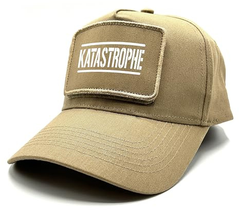 Herzbotschaft Baseball Cap mit Spruch auf Patch | KATASTROPHE | Farbwahl | Unisex Baseball Mütze | hochwertiger Druck | OneSize durch verstellbaren Klipp-Verschluss |