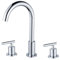 Ensemble de mélangeur de lavabo à 3 trous de robinetterie, argent, 2 poignées, robinets de lavabo à trois trous de robinetterie, robinets à trois trous chauds ou froids pour lavabo de salle de bain,