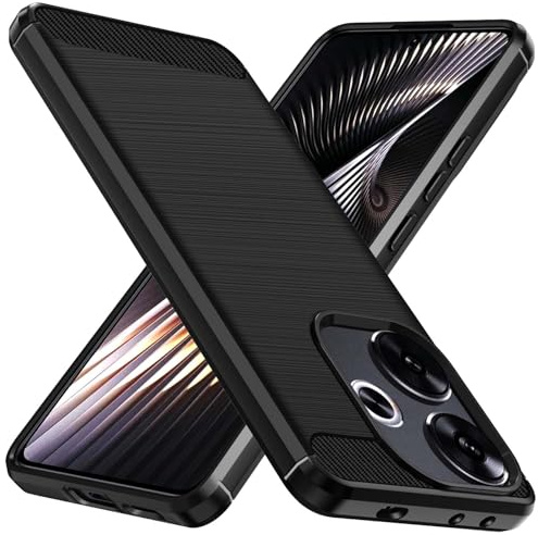 ivoler Funda para Xiaomi Poco F6 5G, [Protección Militar] Carcasa Protectora Antigolpes, Fina Suave TPU Silicona Caso Delgada Anti-Choques Antihuellas Bumper Case, Negro