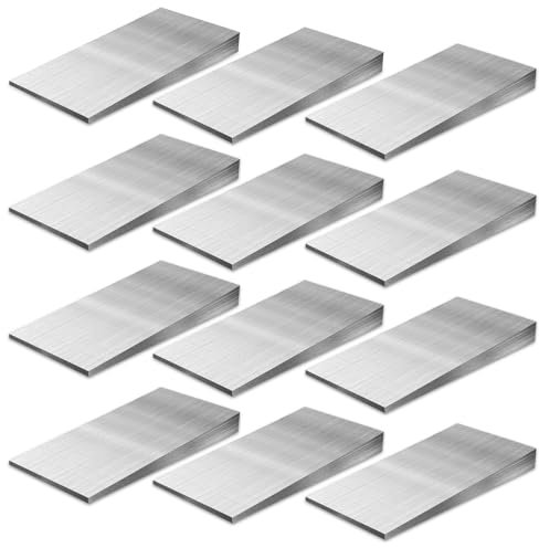 MUXHEL 12 Pcs Steel Flange Wedge, 4 x 2 Triangle Metal Wedges Shims for lathes, Welding Machines