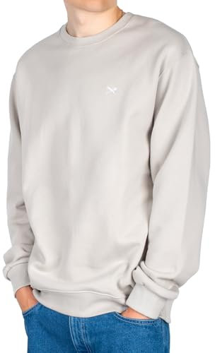 IRIEDAILY Mini Flag 2 Crewneck, Bio-Baumwolle, Cloud Grey, M