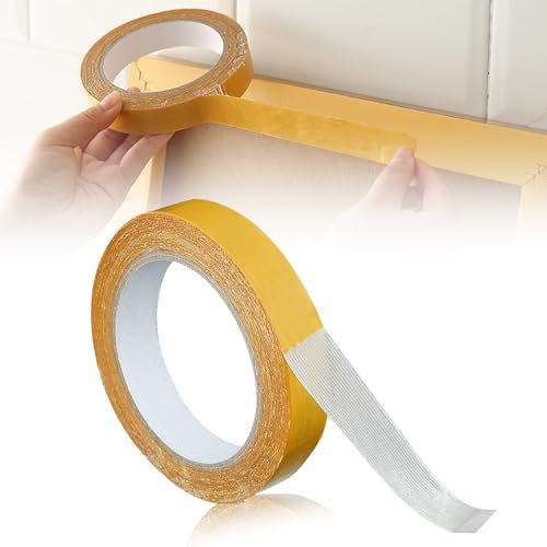 Kidmis Strong Adhesive Double Sided Gauze Fiber Mesh Tape, Doppelseitiges Klebeband Extra Stark, Doppelseitiges Klebeband Transparent, Einfach zu Schneiden und zu Entfernen (1, 3cm*20m)