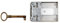 Holzando Möbelschloss 02.0022 mit Schlüssel 3013.01 - Dornmaß 60mm- Halmlänge 42mm