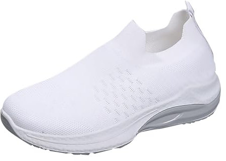 Zapatos sin cordones para mujer del Reino Unido | Tenis de malla para mujer, zapatos de correr de ajuste ancho, transpirables, tenis deportivos, impermeables, zapatos de caminar, zapatos de trabajo