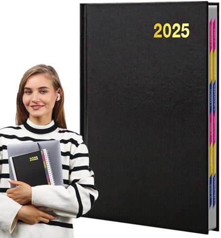 Generisch Tagesplaner-Notizbuch, Planer-Notizbuch - Business-Notizbuch - Hardcover, wasserabweisender Einband, Kalender 2025, tragbares Notizbuch, Tagesorganisatoren A5 für die Arbeit