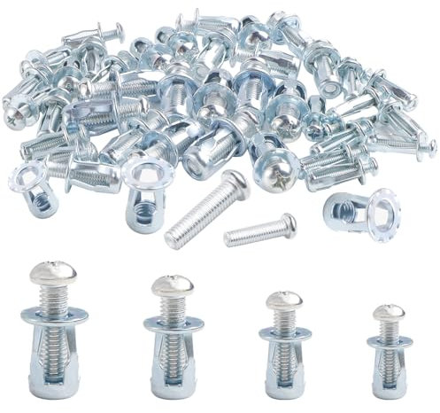 Getyjoe 40 Pezzi Petalo Dado Ad Espansione Porte Cave Ancoraggio Jack Nuts M4 M5 M6 M8 Tasselli per Cavità in Metallo Dadi a Petalo per Fissaggio Lamiere Ferro Parete Cava Porte Finestre Cartongesso