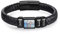 ALBERTBAND Personalisierte Armbänder für Männer Lederarmband mit Namen Foto Gravur Geschenke für Männer Papa Ehemann Freund Großvater (Schwarz-3 name)