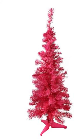 DIVCHI 4ft Premium Christmas Tree 130 Branch Xmas Trees Artificial Christmas Tree Pine Tree With Plastic Stand Realistic Branches Christmas Tree For Indoor And Outdoor (Pink)