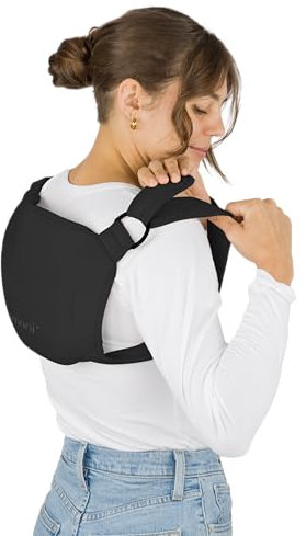 Wärmflasche für den Nacken und Schulter – Rückenwärmer Wärmekissen zur Schmerzlinderung Farbe Schwarz