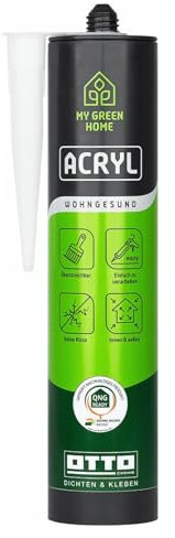 Lot de 12 tubes de mastic acrylique My Green Home - 300 ml - Blanc - Pour intérieur et extérieur - Ottoseal