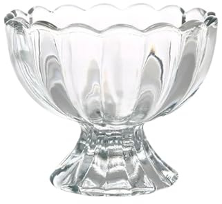 YGLEEULI Coupe à Fruits en Verre Cristal Bol à Dessert, Coupe à Glace, Tasse à Dessert, Tasse à Salade de jus, Bol en Verre
