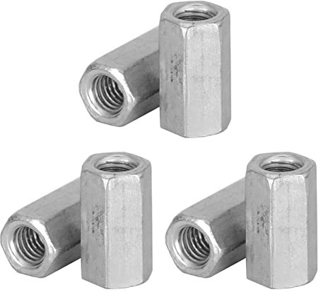 Ticfox 10 pezzi Dado per barra lunga M6, Dadi Esagonale Lungo, Dado a barra lunga dadi a manicotto esagonale distanziatore connessioni filettate per l'industria, macchine (M6*18)