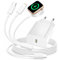 3 en 1 Cargador para Apple Watch 2M, 20W USB C con Cargador Magnético iWatch para Apple Watch Serie 9/8/7/6/5/4/3/2/SE/Ultra, iPhone 16/15/14/13/12/11 Pro MAX