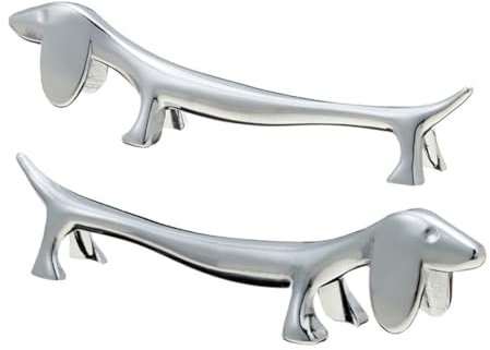 Tuxuseo Chopsticks Rest Chopstick Holder | Dog Holder Made of Stainless Steel | Metal Dog Chopsticks Holder | Cutlery Holder for Table - Klei Ner Dog Shape Cutlery Holder for Fork Spoon