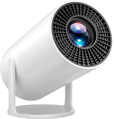 Android 11 Mini Projector with WiFi and Bluetooth, Native 1080P Supports 4K, 4-in-1 Smart TV Streaming (Netflix Style), Auto Keystone, 130 Display, Built-in Speakers, 180° Rotation, Home Theater