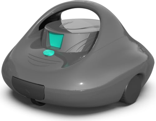 BRINBO 2026 Aspirateur Piscine Hors Sol, 130 Min de Nettoyage Puissant, Charge Rapide en 2,5h, Moteurs à Double Entraînement, Idéal pour Robot Piscine Plat Jusqu'à 80 m²,Gris foncé
