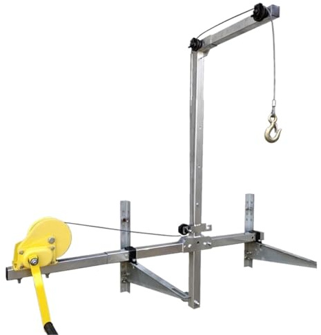 Polipasto Eléctrico Herramienta de elevación aire acondicionado, soporte grúa plegable, máquina acondicionadora montaje cabrestante Manual, 10/25m Polipasto Cabrestante Eléctrico(Ordinary style 10M)