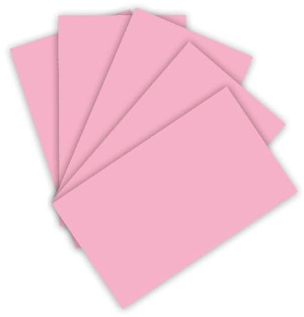 folia 6326 - Tonpapier 130 g/m², Tonzeichenpapier in rosa, DIN A3, 50 Bogen, als Grundlage für zahlreiche Bastelarbeiten