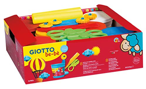 GIOTTO be-bè 37300 4632 0 KnetmasseKnete, farbig Sortiert, 8 x 220g