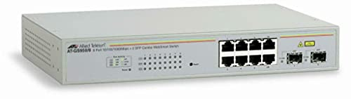 Allied Telesis 8 Port Gigabit Websmart Switch – Netzwerk Switches (Managed Netzwerk-Switch, 1 Gbit/s, UL 1950 FCC/VCCI EN55022 Class B CLASS B Tick EN60950 (TUV) EN55024 CE, 0.125 MB, 0 – 40 °C,-25 – 70 °C)