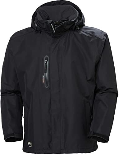 Helly Hansen Workwear Men's Helly Hansen Workwear Haag Waterproof Jackethelly Hansen ??? Haag ????helly Hansen Workwear Haag - C work utility outerwear, 990 Black, M UK