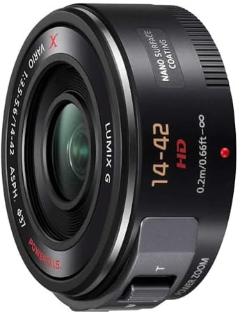 Panasonic Lumix G X Vario Power Zoom Lens, 14-42mm, F3.5-5.6 Asph., Mirrorless Micro Four Thirds, O.I.S., H-PS14042K (USA Black)
