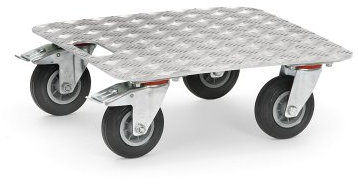 Fetra Transportgeräte Rollende mtay4 a Base Aluminium, 500 mm Länge x 500 mm Breite x 184 mm Höhe