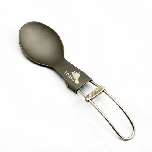 TOAKS Camping Faltbar Titan Löffel, Outdoor Ultraleichter Gesund tragbares Geschirr Löffel (SLV-07)
