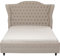 Kare Design Polsterbett City Spirit, Beige, 160x200 cm, Hohe Rückwand, Knopfheftung, Barock, Schlafzimmer, Leinen