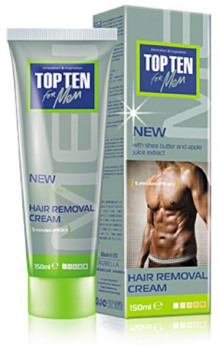 TOP TEN Enthaarungscreme für Männer ohne Parabene - 150 ml