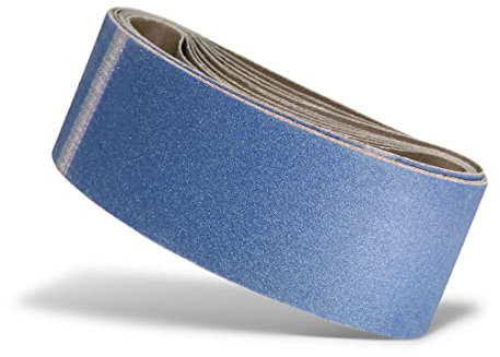 MENZER Blue Nastri abrasivi, 457 x 75 mm, p. Levigatrici palmari a nastro, Corindone zirconio (10 Pz.) G40