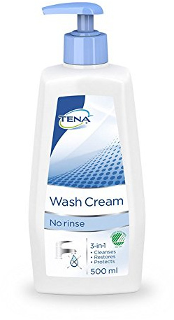 Tena 3-in-1 Wash Cream with Pump Dispenser - 500ml (Pack of 3)