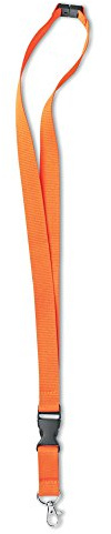 Lanyard mit Metallkarabiner , orange