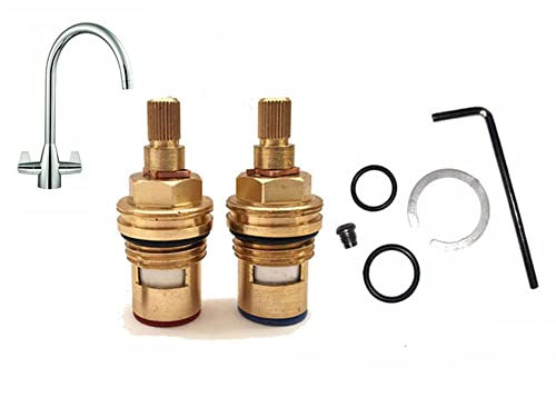 Komplett Repair Ersatzteile Kit – Auslauf O Ring Dichtungen & Kartusche Ventil Paar für FRANKE Davos J