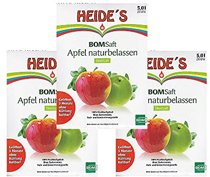 BOMSaft Apfel naturbelassen - 3er-Pack, 3 x 5 Liter
