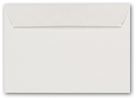 ARTOZ 50x Briefumschläge DIN C6 Ivory Elfenbein (Creme) - 16,2 x 11,4 cm - haftklebend - gerippte Kuverts ohne Fenster - Serie Artoz 1001