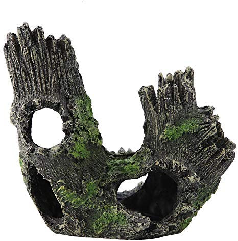 FTVOGUE Aquarium Treibholz Künstliche Holz Baum Stamm Wurzel Garnelen Laichen Boden Cave Vivarium Dekoration(02)