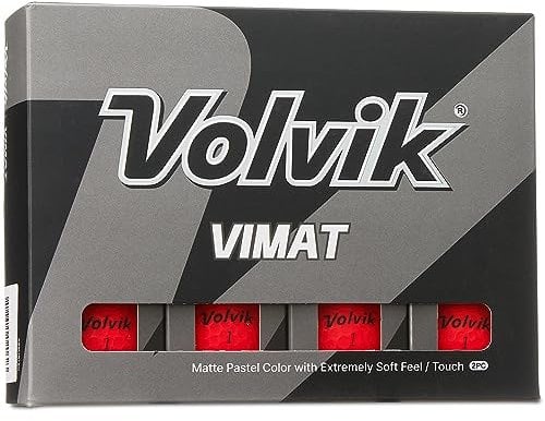 Volvik Unisex Vimat Golfball, Gelb, Einheitsgröße, Unisex, rot, Einheitsgröße