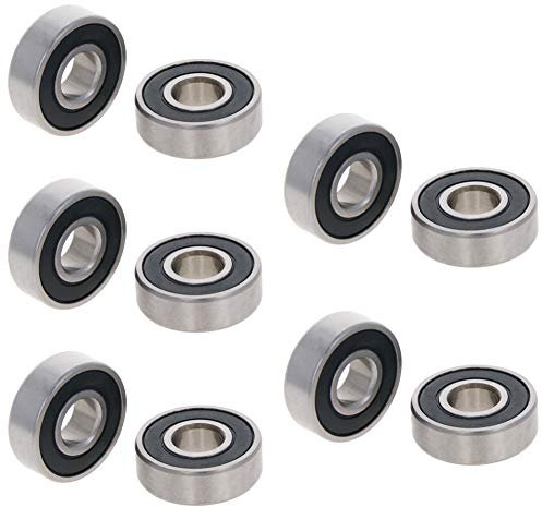 Othmro 6201-2RS Kugellager 12 mm x 32 mm x 10 mm Rillenkugellager Kohlenstoffstahl Z1 (10 Stück)