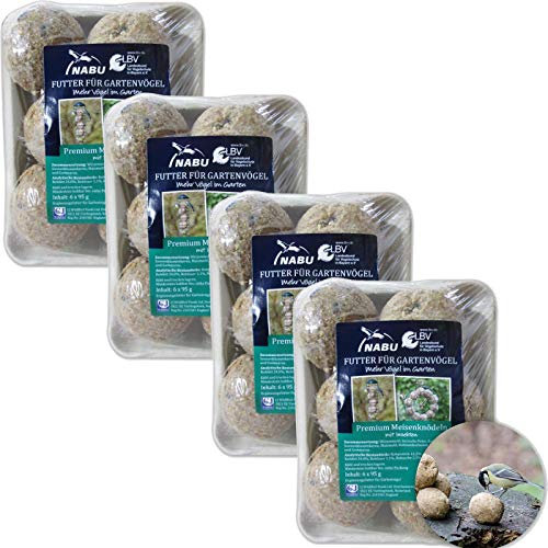 CJ Wildlife Premium Meisenknödel mit Insekten, Sparpack 24 Stück (4 x 6 Knödel)