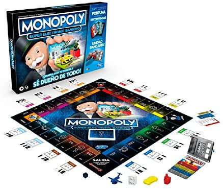 Monopoly Súper Recompensas, Super Electronic Banking Juego de Mesa Electrónico para Niños y Niñas a Partir de 8 Años, para Jugar con Amigos y Familia