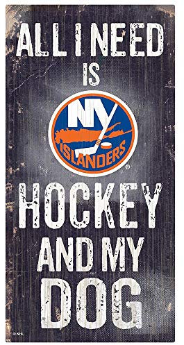 Fan Creations NHL New York Islanders Unisex New York Islanders Hockey und My Dog Schild, Team-Farbe, 6 x 12