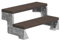 DOLLE Außentreppe Gardentop 2 Stufen Geschosshöhe 36-44 cm inkl. Trimax® Stufen in Dunkelbraun 100 cm